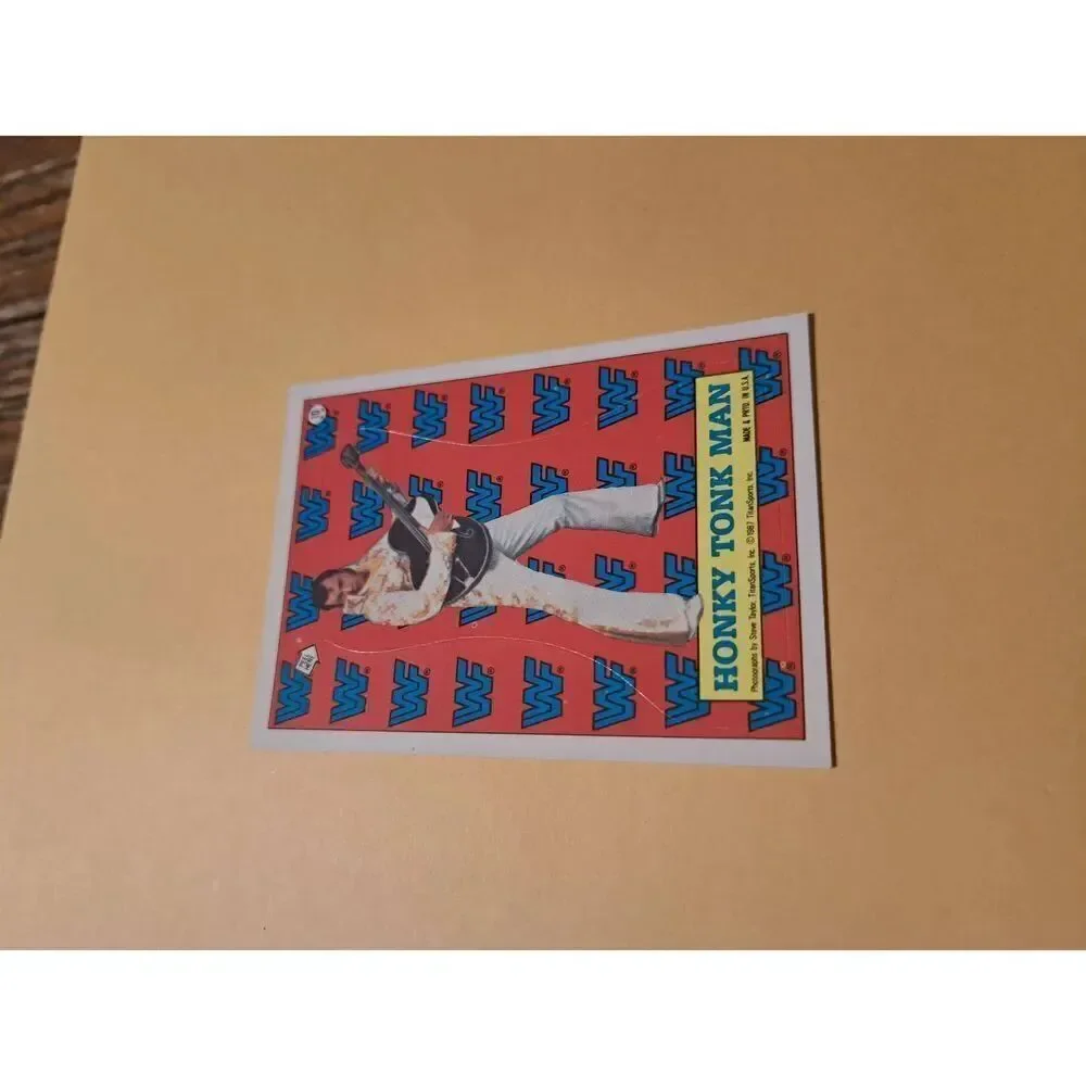 Vintage 1987 WWF Decal Sticker Puzzle Trading Card 10 Honky Tonk Man Titan Sport